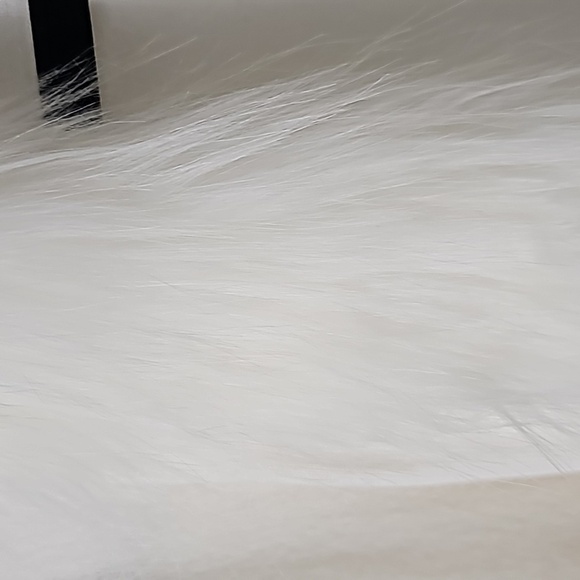 Alfani Classic Cream Knit Open Front Sweater w Faux Fur Trim - Picture 4 of 7